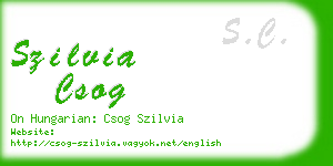 szilvia csog business card